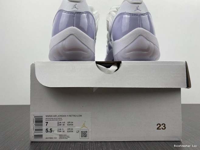 Bmlin shoes Pure AH7860-101 Violet WMNS Low 11 Air Jordan 0725